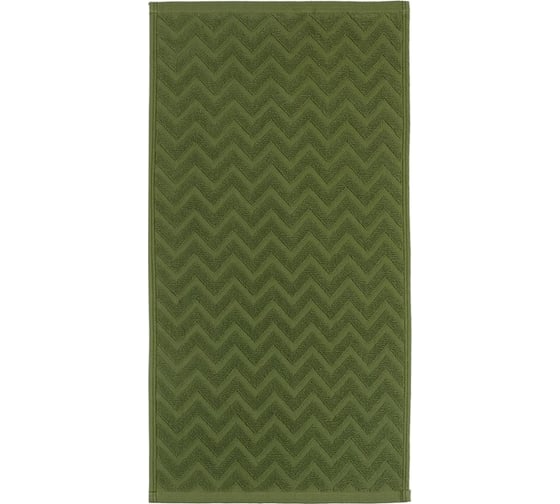 Полотенце махровое LoveLife Zig-Zag 30x60 см, темная трава, 100% хлопок, 450 гр/м2 9097559 1