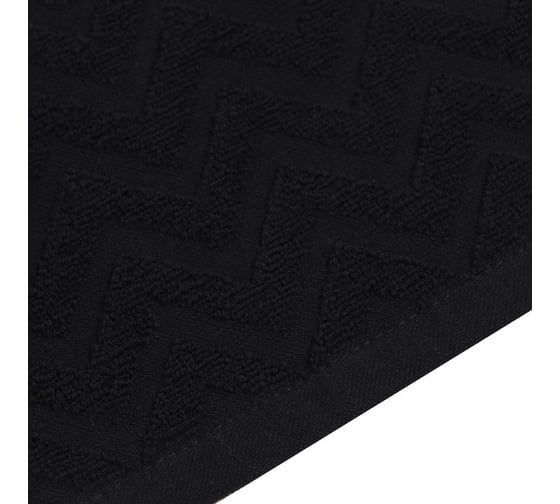 Полотенце махровое LoveLife Zig-Zag 50x90 см, черный, 100% хлопок, 450 гр/м2 9097555