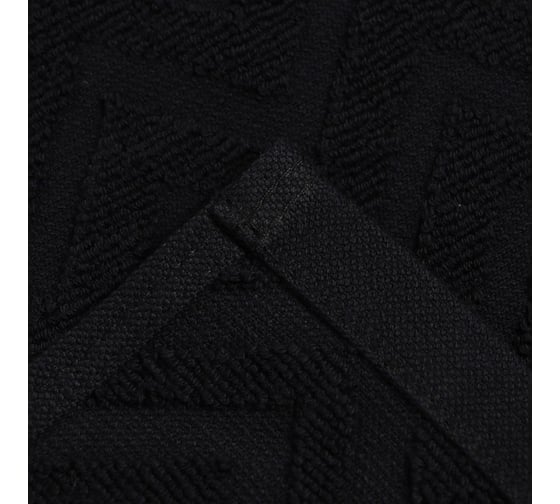 Полотенце махровое LoveLife Zig-Zag 50x90 см, черный, 100% хлопок, 450 гр/м2 9097555