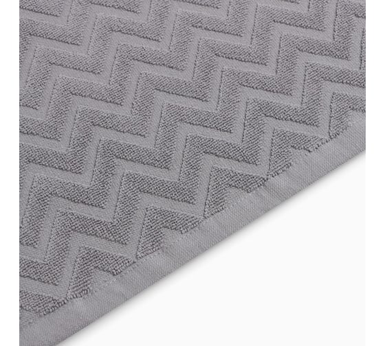 Полотенце махровое LoveLife Zig-Zag 50x90 см, серый, 100% хлопок, 450 гр/м2 9097552