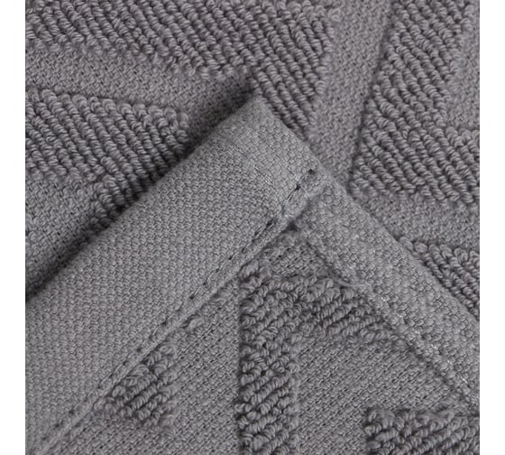 Полотенце махровое LoveLife Zig-Zag 50x90 см, серый, 100% хлопок, 450 гр/м2 9097552