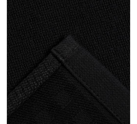 Полотенце махровое LoveLife Square 70x130 см, черный, 100% хлопок, 380 гр/м2 9097632