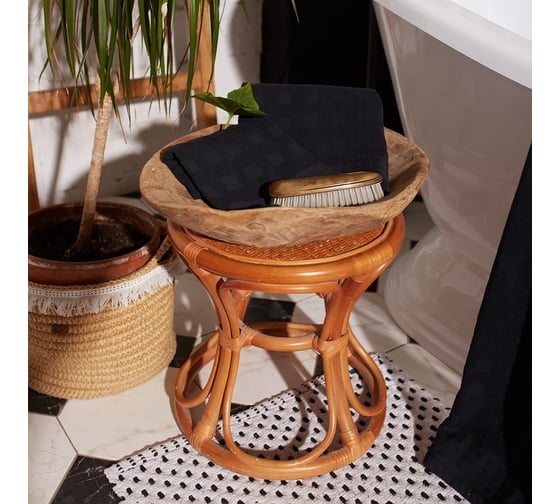 Полотенце махровое LoveLife Square 70x130 см, черный, 100% хлопок, 380 гр/м2 9097632