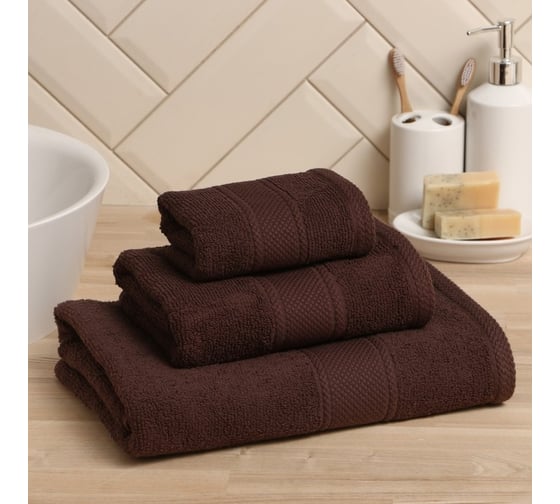 Полотенце махровое LoveLife Love Life Twined 50x90 см, кофейный, 100% хлопок, 420 гр/м2 9097656