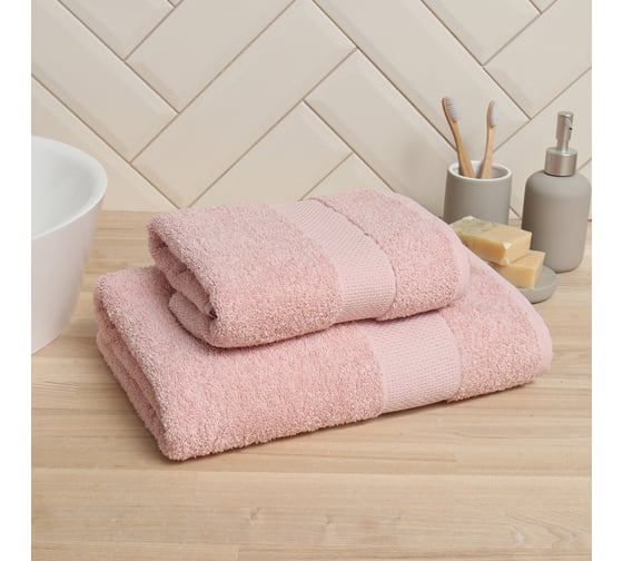 Полотенце махровое LoveLife Нежность 70x140 см, розовый, 100% хлопок, 450 гр/м2 9424222