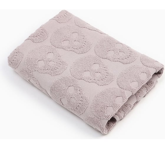 Полотенце махровое LoveLife Love Life Sculls 70x140 см, светло-розовый, 100% хлопок, 450 гр/м2 9415387 1