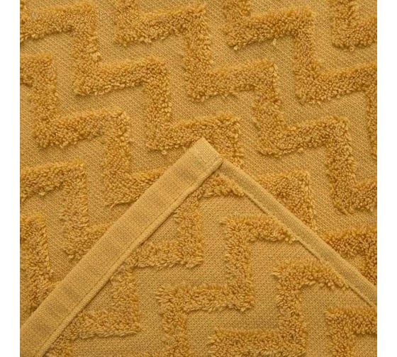 Полотенце махровое LoveLife Zig-Zag 50x90 см, горчичный, 100% хлопок, 360 гр/м2 5032628
