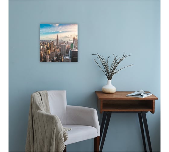 Картина на холсте Симфония Мегаполис, 30x30 см 1-017