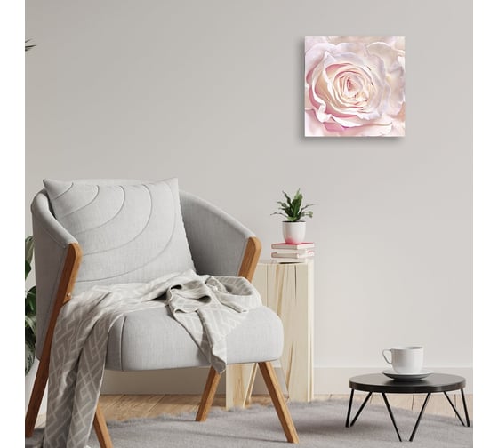 Картина на холсте Симфония Роза, 30x30 см 1-019