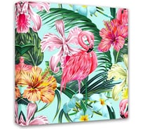 Картина на холсте Симфония Фламинго, 30x30 см 1-026