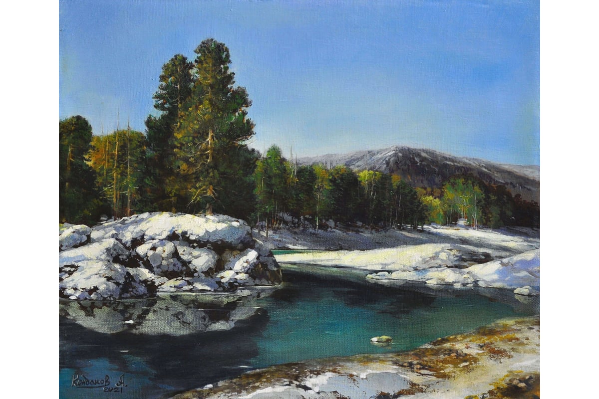 Картина Буревестник Русский пейзаж Картина Кондакова Антона Зима на ...