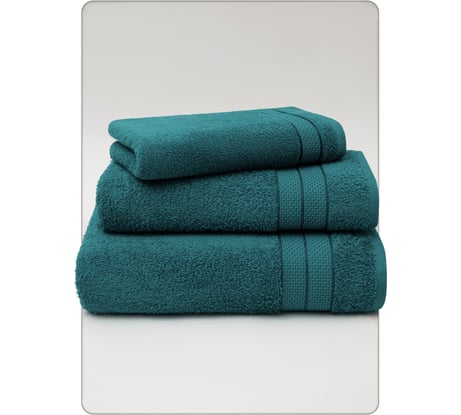 Полотенца махровые Guten Morgen Аликанте, Турмалин (30x50 см, 50x100 см, 70x140 см) НПМ-АлТрм-30-50-70