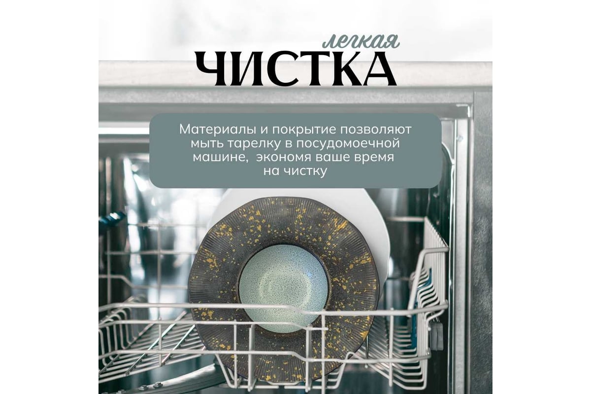 Тарелка Homium Paste Collection, D25.5, цвет желтый/белый/голубой  winC6100032