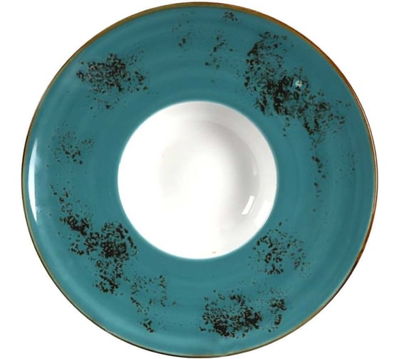Тарелка Homium Paste Collection, D24см, цвет белый/бирюзовый winT8602756