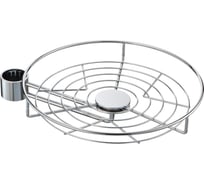 Полка с боковым держателем lemax, диаметр 350 мм, хром STB350