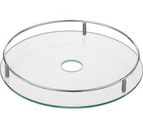 Полка стеклянная lemax, диаметр 370 мм, хром STS350
