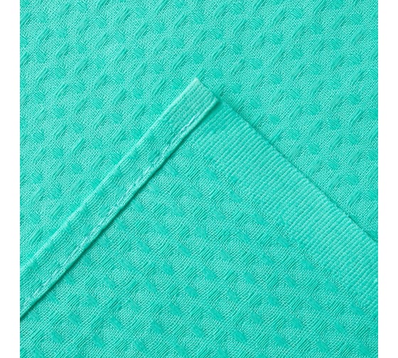 Полотенце вафельное банное Экономь и Я 80x150 см, цвет бирюзовый 100% хлопок, 200 г/кв.м 4474164