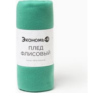 Плед Экономь и Я изумруд 150х130 см, 160 г/кв.м, 100% полиэстер 7138934