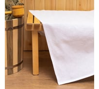 Простыня вафельная для бани Экономь и Я 150x180 см, цвет белый, 100% хлопок, 200 г/кв.м 7089714