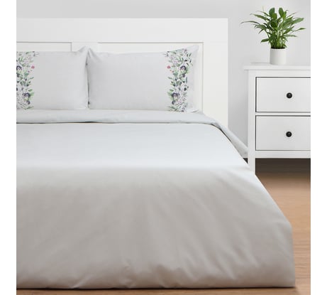 Комплект постельного белья Этель 1.5 спальное, Flower strip (вид 2), 143х215 см, 150х214 см, 50х70 см - 2 шт., поплин 9947023