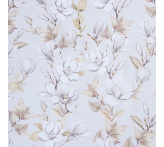 Комплект постельного белья Этель 2 спальное, Beige flowers, 175х215 см, 200х214 см, 50х70 см  - 2 шт., мако-сатин 114 г/м2 9947009