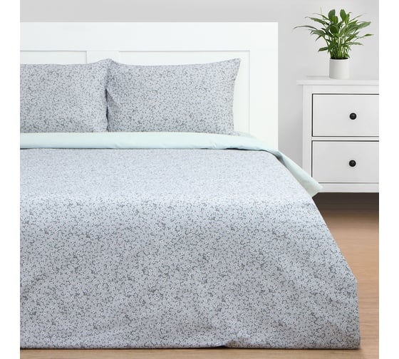 Комплект постельного белья Этель дуэт, Small flowers, 143х215 см - 2 шт., 220х240 см, 50х70 см - 2 шт., поплин 9946996 1