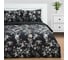 Комплект постельного белья Этель дуэт, Black flowers, 143х215 см - 2 шт., 214х240 см, 50х70 см - 2 шт., мако-сатин 114 г/м2 9947015 1