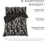 Комплект постельного белья Этель дуэт, Black flowers, 143х215 см - 2 шт., 214х240 см, 50х70 см - 2 шт., мако-сатин 114 г/м2 9947015 3