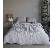 Комплект постельного белья Этель 2 спальное, Полоски, 180х210 см, 220х240 см,50х70 см - 2 шт., бежевый, 100% жатый хлопок, 140 г/м2 4627827