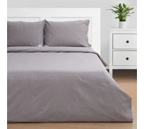 Комплект постельного белья Этель 1.5 спальное, Denim, 155х210 см, 160х240 см, 50х70 см - 2 шт., серый, 100% жатый хлопок, 140 г/м2 10245453