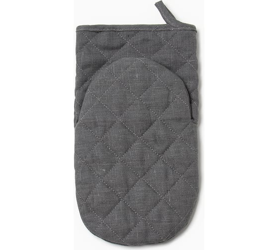 Варежка-прихватка Этель ECO grey, 15x28 см, 100% лен, 245 г/м2 10179633 1