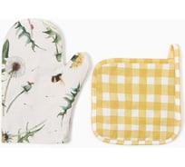 Набор Этель Sunbeam варежка-прихватка 20x27 см, прихватка 19x19 см, 100% хлопок, саржа 178 г/м2 9907921