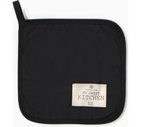 Прихватка Этель "Kitchen" черный, 19x19 саржа, 100% хлопок 10179667