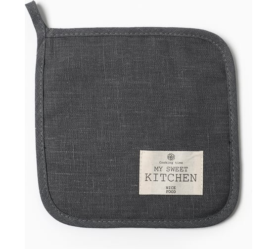 Прихватка Этель ECO grey, 19x19 см, 100% лен, 245 г/м2 10179632 1