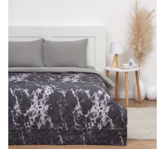 Покрывало LoveLife евро макси, Gray marble, 240х210±5 см, микрофайбер, 100% п/э 10205642
