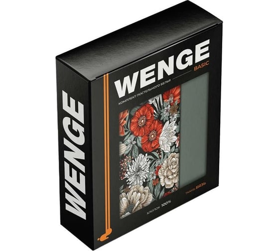 Комплект постельного белья Wenge 1.5 спальное, бязь, Basic, 70х70 см, 60029-1/24600-45 Red lights 978240