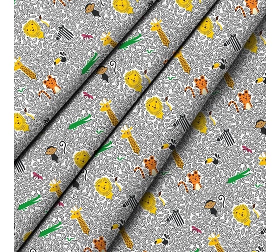 Комплект постельного белья Wenge 1.5 спальное, перкаль, Kids, 70х70 см, 60025-1/60027-1 Zoo 945037