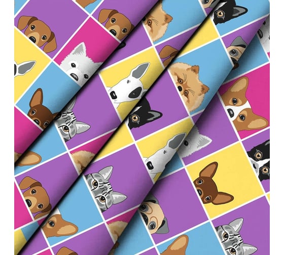 Комплект постельного белья Wenge 1.5 спальное, перкаль, Kids, 70х70 см, 60135-1 Fluffy Friends 992319