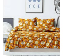 Комплект постельного белья Wenge 1.5 спальное, перкаль, Young, 70х70 см, 60121-1 Breakfast in bed 982622