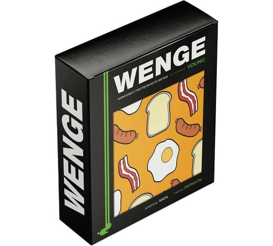 Комплект постельного белья Wenge 1.5 спальное, перкаль, Young, 70х70 см, 60121-1 Breakfast in bed 982622