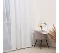 Штора Этель белый, 245х300 см, 100% лен 10341905