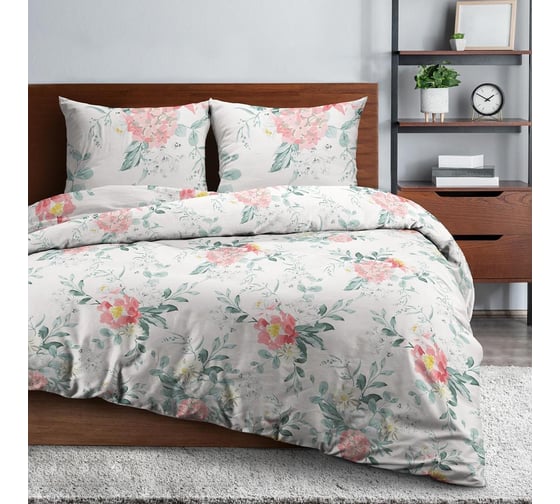 Комплект постельного белья Wenge 2 спальное, бязь, Basic, 70х70 см, 60076-1 Flower garden 989405 1