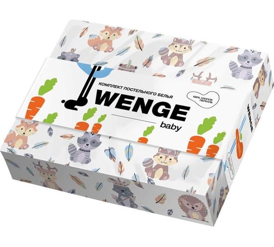 Комплект постельного белья Wenge детский перкаль baby 40x60 рисунок 60063-1 Funny kids 913401