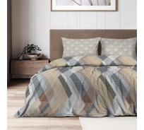 Комплект постельного белья Wenge 2.0 перкаль Optima 70x70 рисунок 24013-1/15800-4 Robert 950843