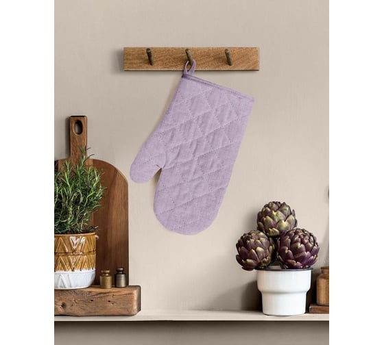 Прихватка-рукавица Wenge рогожка, арт 903, 18x33, рис 60008-17 Lavender 896382 1