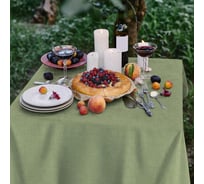 Скатерть Wenge рогожка, 145x145, рис 60008-5 Juliet olive арт 903 775084