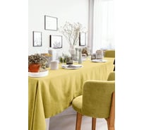 Скатерть Wenge рогожка, арт 903, 145x220, рис 60008-18 Green Tea 896376