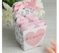 Набор махровых салфеток Этель Beauty 30x30 см-4шт, хлопок, 340 г/м2 4677463