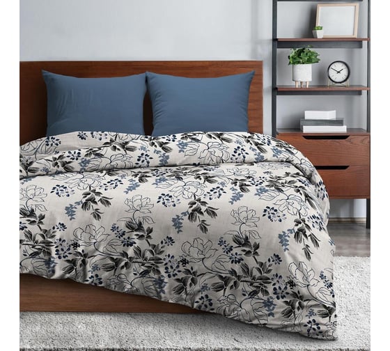 Комплект постельного белья Wenge евро, бязь, Basic 70x70, рис. 60018-1/24500-95 Morning dusk 966981 1