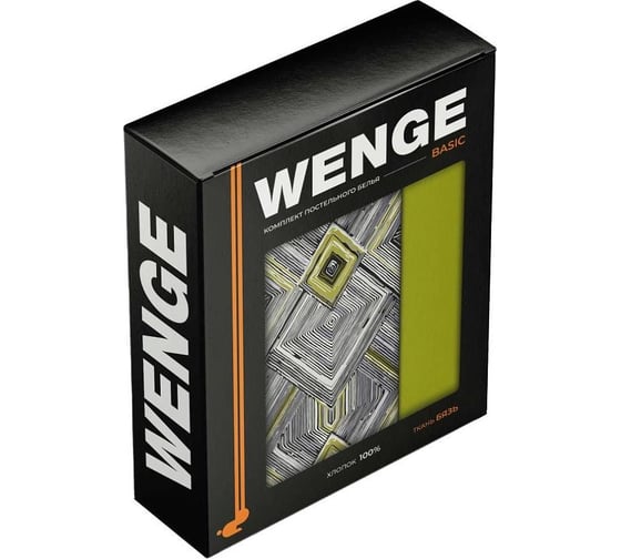 Комплект постельного белья Wenge евро, бязь, Basic 70x70, рис. 60068-1/24600-22 Eastern geometry 966979